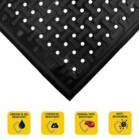 ANDERSEN Comfort Flow HD Anti-Fatigue Mat 3/8in Thick 3' x 9' Black 420139900